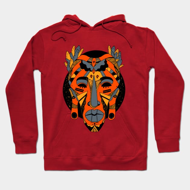 Orangrey African Mask 1 Hoodie by kenallouis